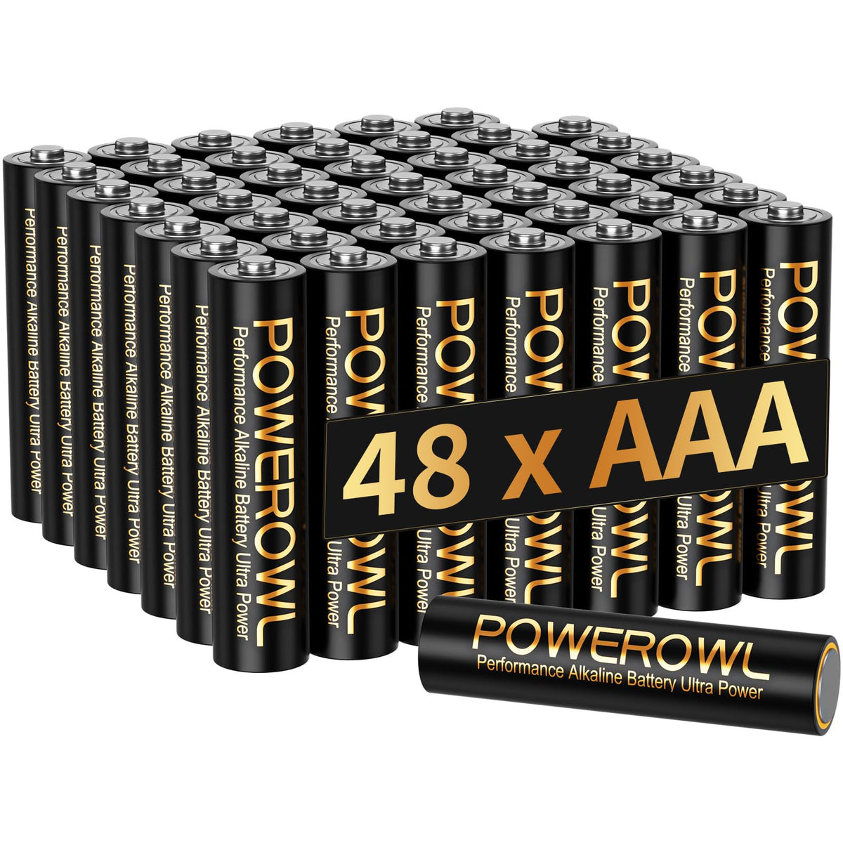 POWEROWL AAA Batteries 40 Pack - Alkaline 1.5v - High-Capacity Long Lasting Triple A Battery, 10-Year Shelf Life