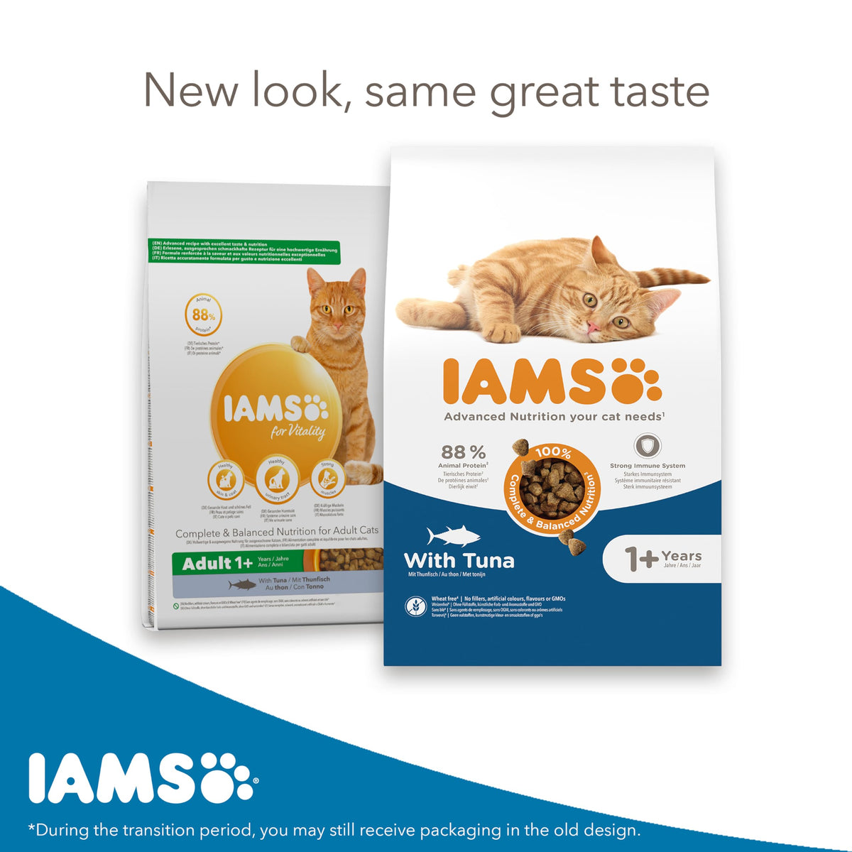 IAMS Adult Complete Dry Cat Food Chicken 3kg - Supports Strong Immune System