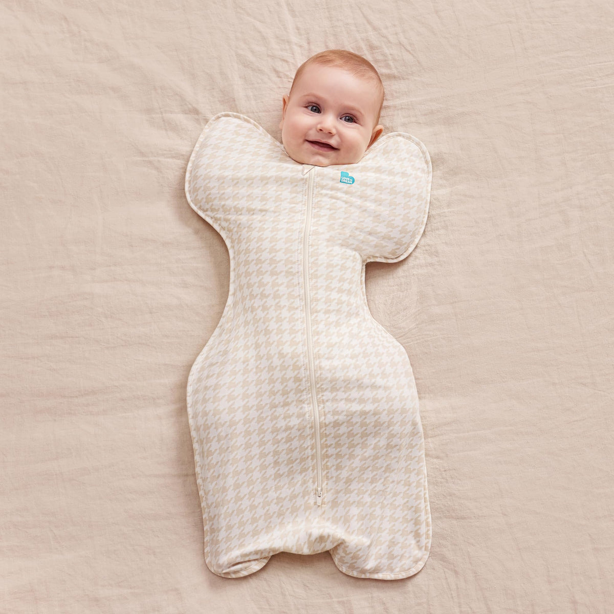 Love To Dream™ Swaddle UP™, Newborn 2.2-3.8 kg - Grey, Snug Fit, Supports Healthy Sleep Routine, 1.0 Tog - Ideal for 20-24°C Temperatures, Machine Washable Cotton & Double Zip for Easy Nappy Changes