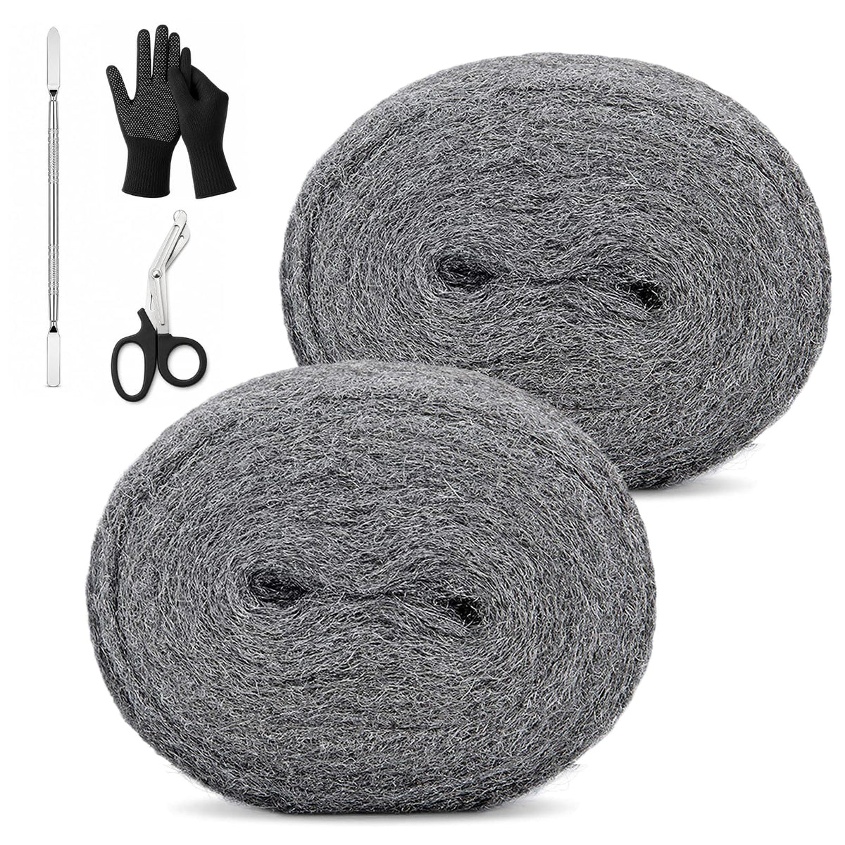 PICK FOR LIFE Steel Wool Mice Blocker 2 Pack Coarse Wire Wool Rat Fill Hole