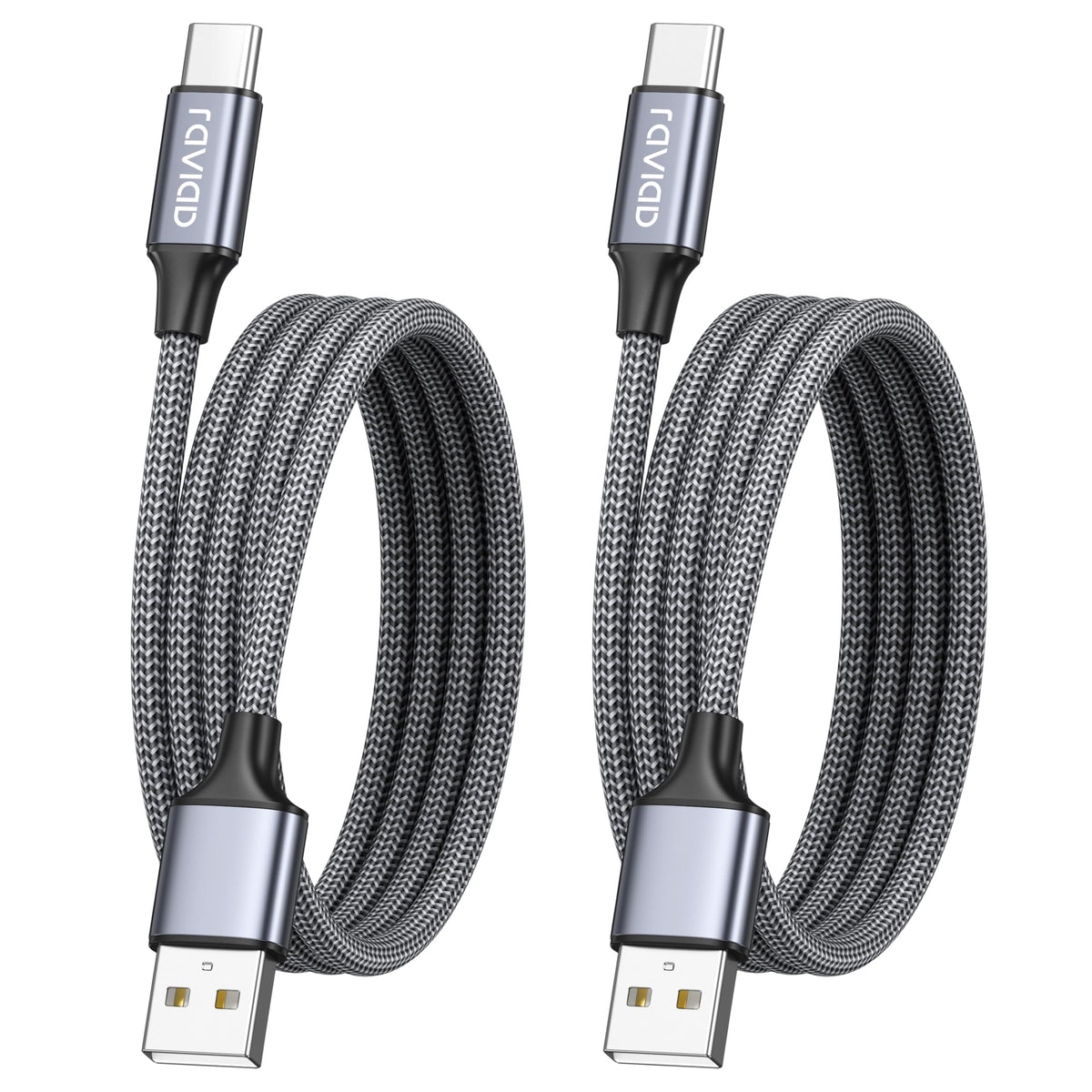 RAVIAD USB C Charger Cable [4Pack 0.5M+1M+2M+3M] USB to USB C Cable 3A Fast