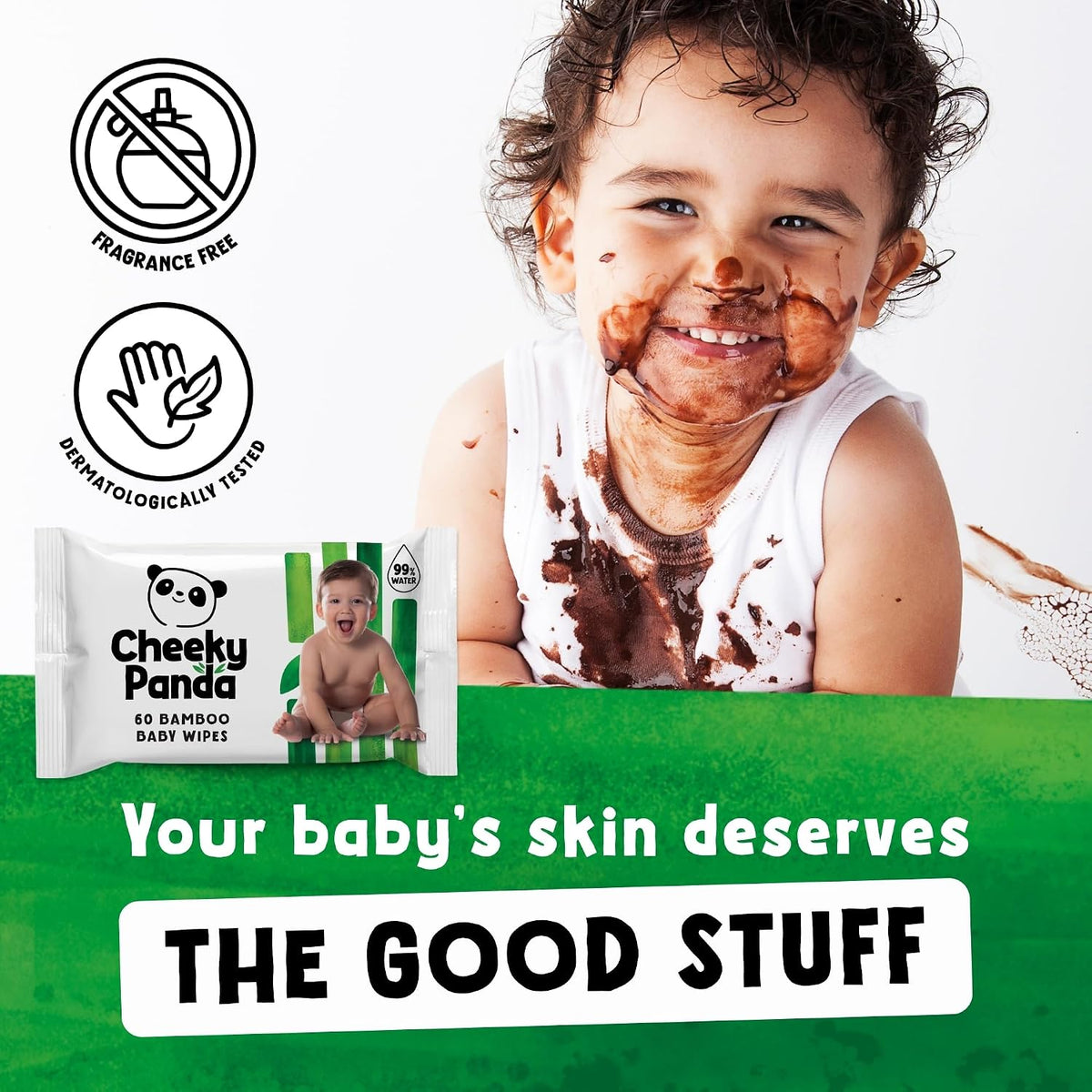 The Cheeky Panda Bamboo Biodegradable Baby Wipes Multipack | 99% Purified Water, Suitable for Sensitive Skin | Dermatologically Tested