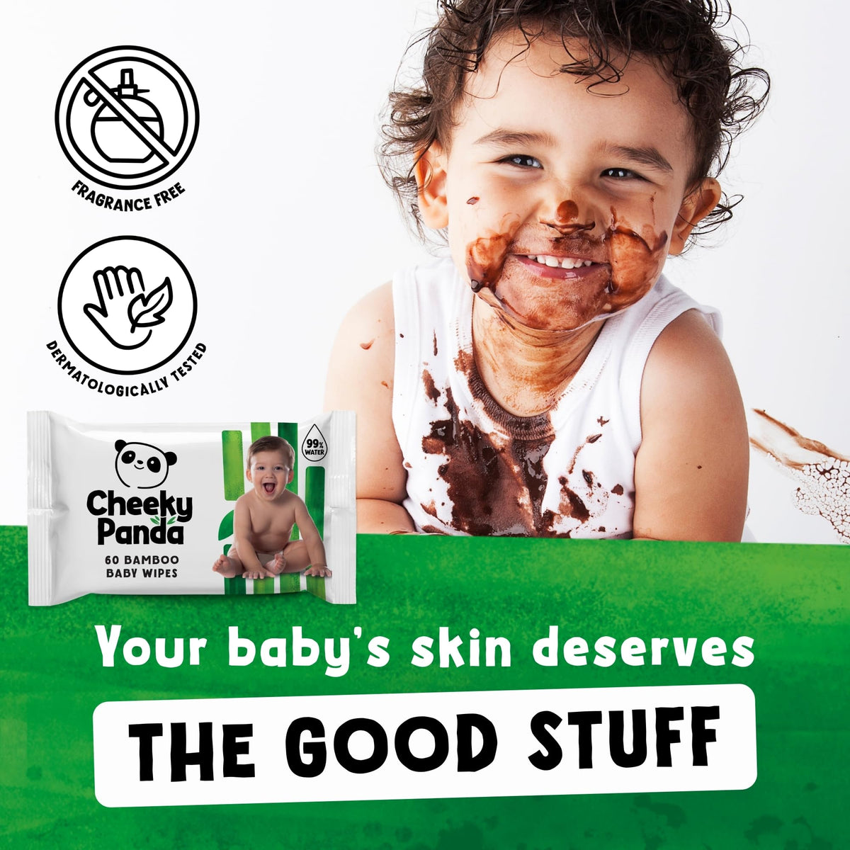 The Cheeky Panda Bamboo Biodegradable Baby Wipes Multipack | 99% Purified Water, Suitable for Sensitive Skin | Dermatologically Tested