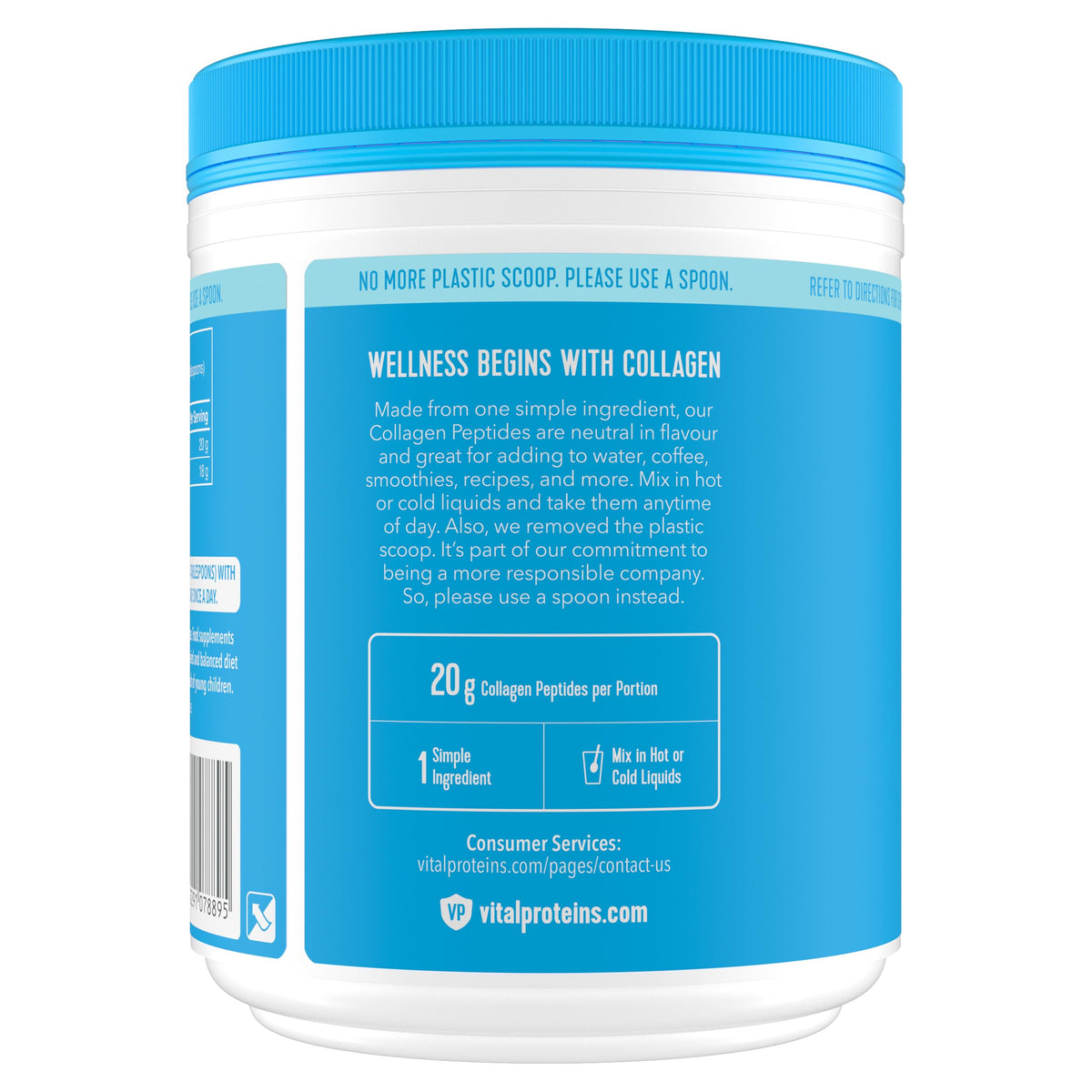 Vital Proteins Collagen Peptides Powder, Cocoa Flavor, Type I & III, 297g