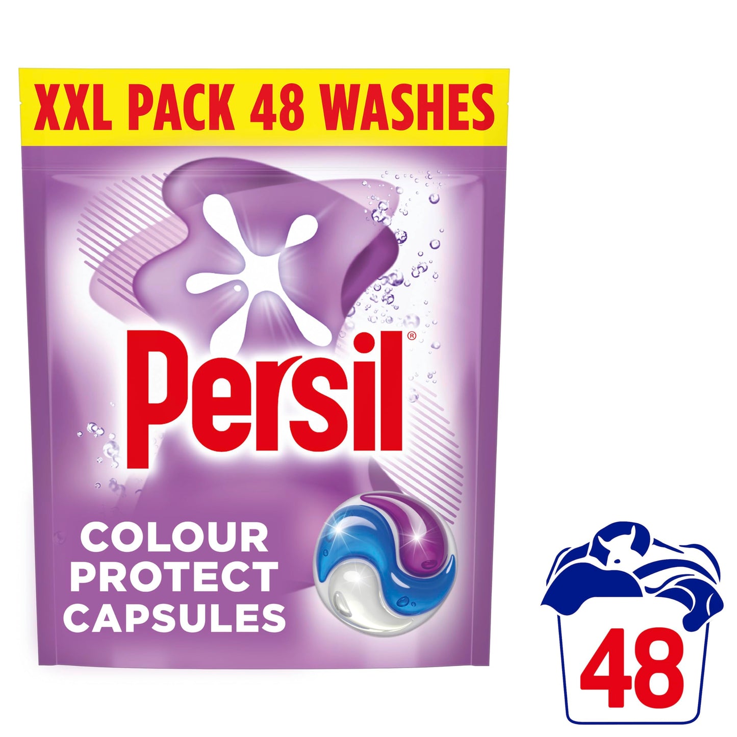 Persil Bio 3 in 1 Washing Capsules 1st time removal of tough stains outstanding stain removal in quick & cold washes 48 washes