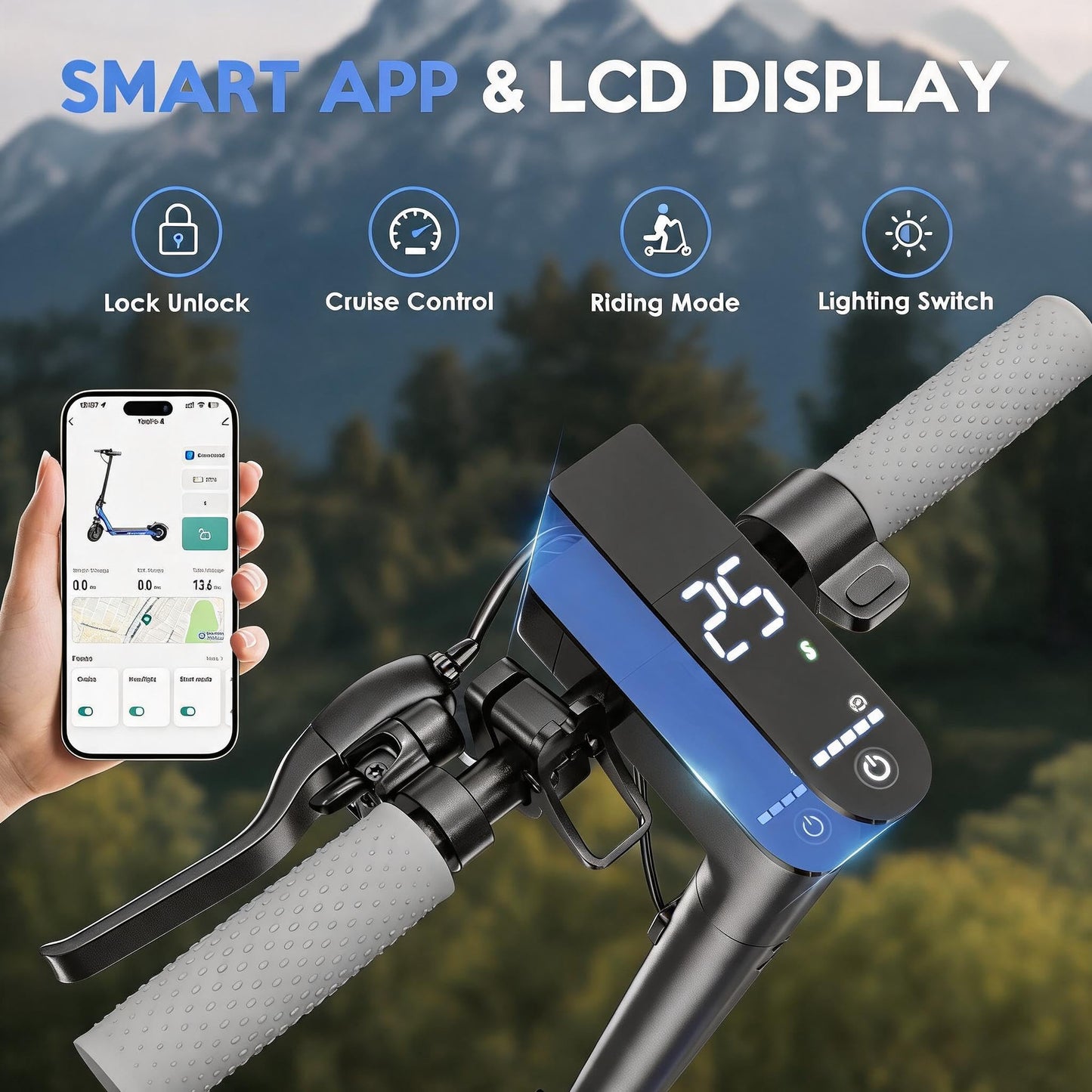 Zephyride V8 Electric Scooter — 350W, 25 km/h, 28-35 km Range, Smart App | UL-2272 Certified