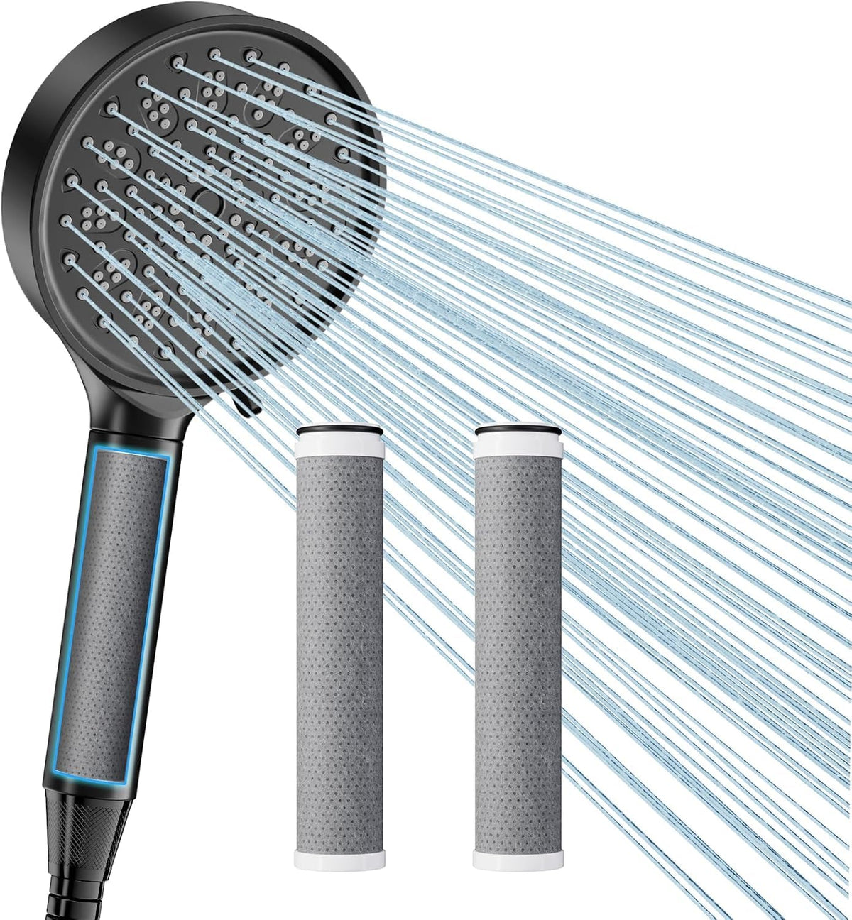 Cobbe Hard Water Filter Shower Head with 1.5m Hose and Holder