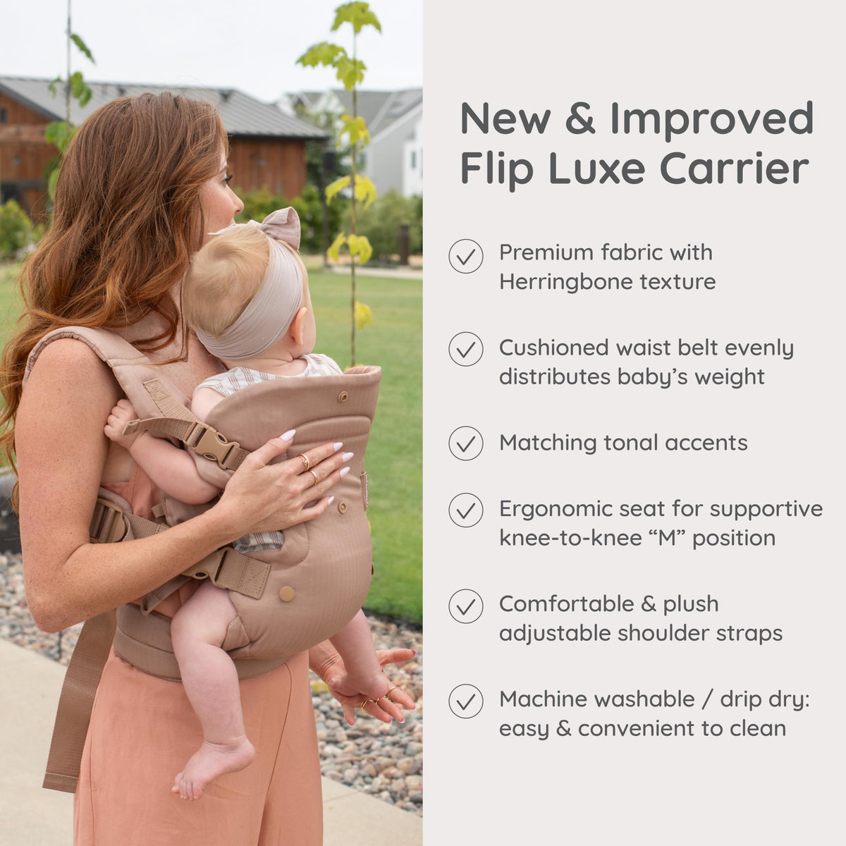 Infantino Flip Advanced 4-in-1 Baby Carrier - Ergonomic, Convertible, Face-in and Face-Out Front and Back Baby Carrier for Newborn to Toddler 3,6-14,5kg, Grey