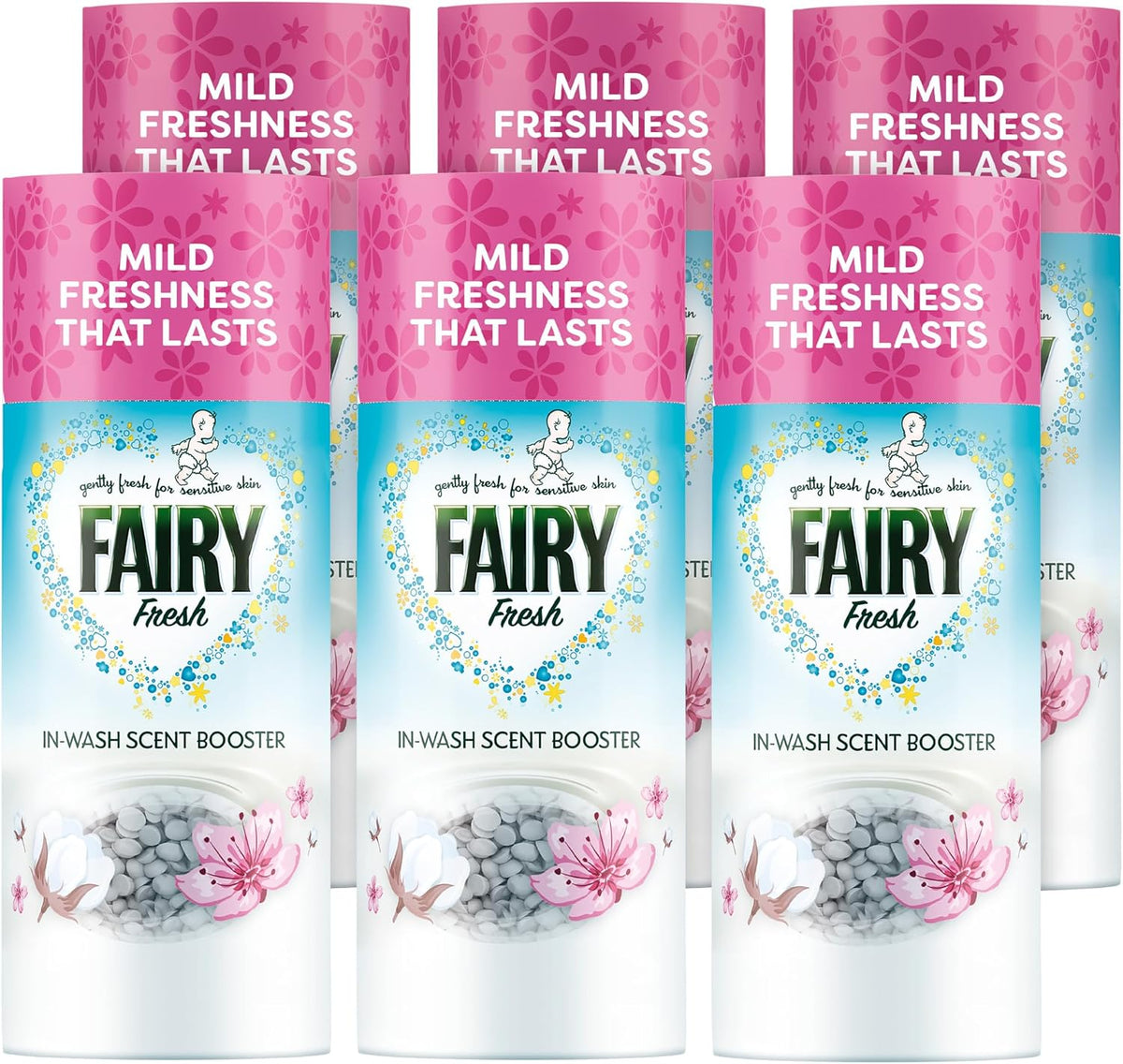Fairy In-Wash Scent Booster, 6 x 155g, Cherry Blossom & Nordic Cotton