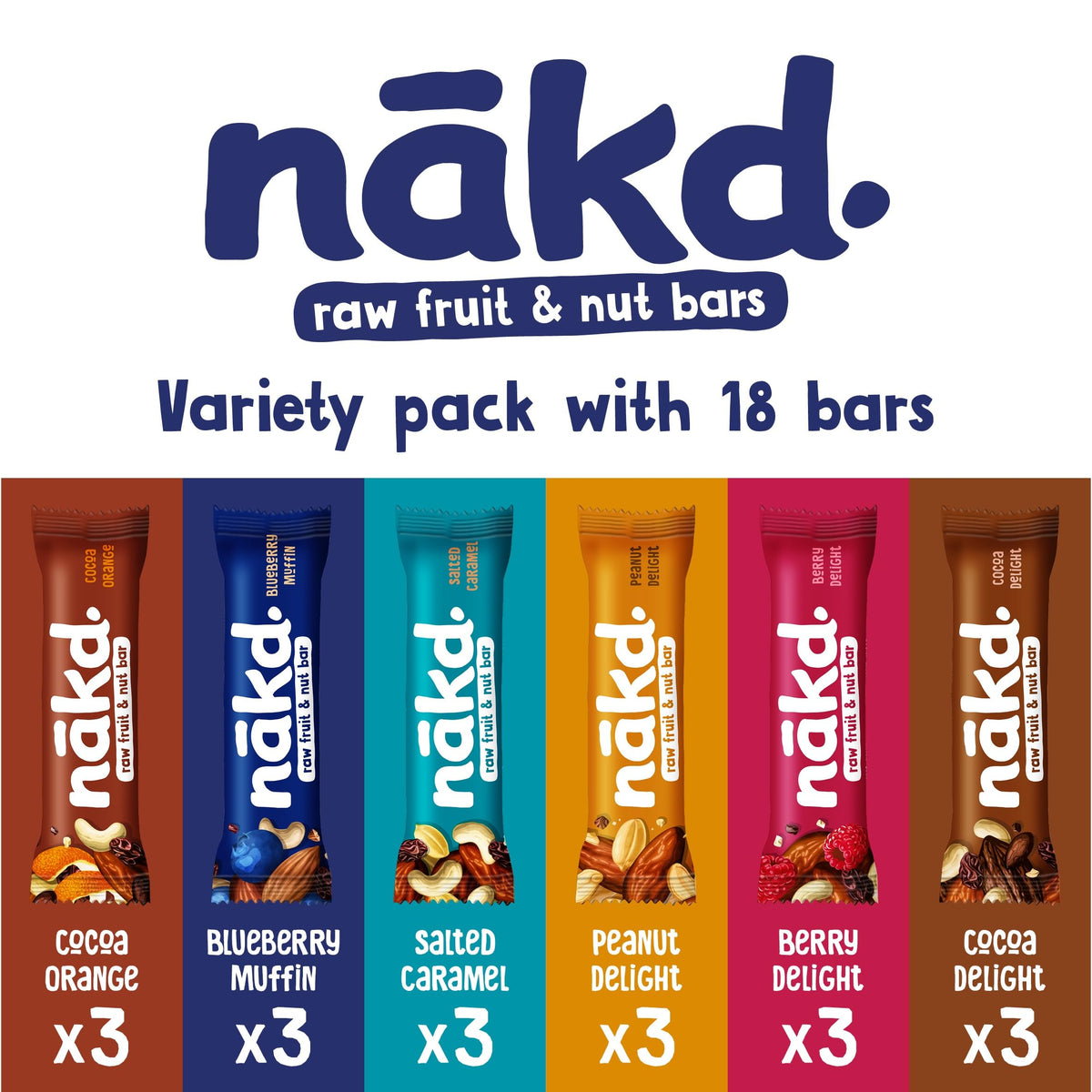 Nakd Bakewell Tart Natural Fruit & Nut Bars - Vegan - Gluten Free - Healthy Snack, 35 g (Pack of 18)