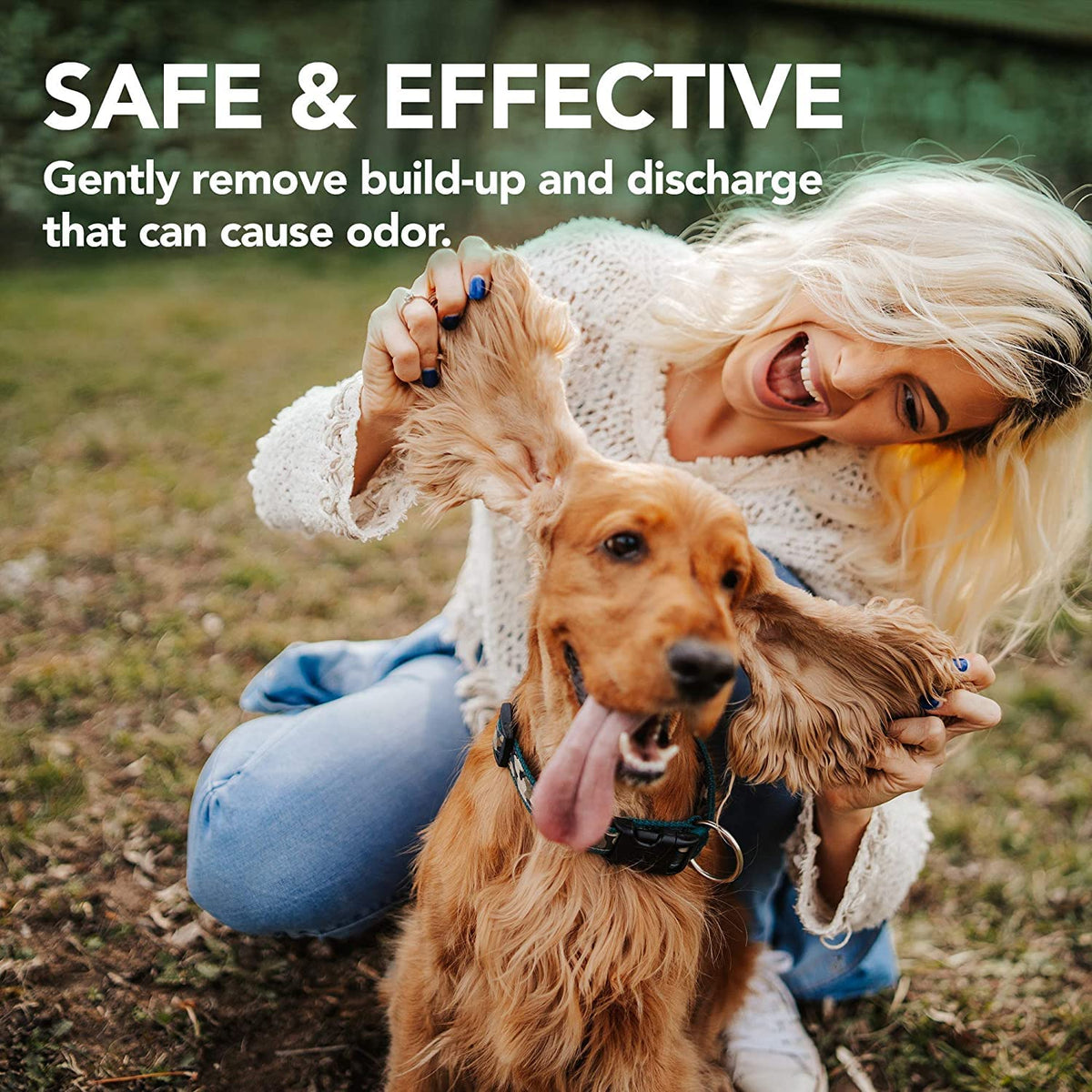 Vet's Best Ear Relief Finger Wipes 50 Disposable Wipes