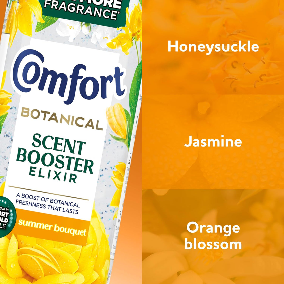 Comfort Botanical Summer Bouquet Scent Booster Elixir up to 10x more fragrance* infuses laundry with long-lasting freshness 460 ml