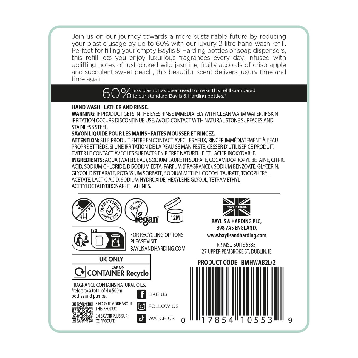 Baylis & Harding Signature Luxury Hand Wash 500ml 3 pack