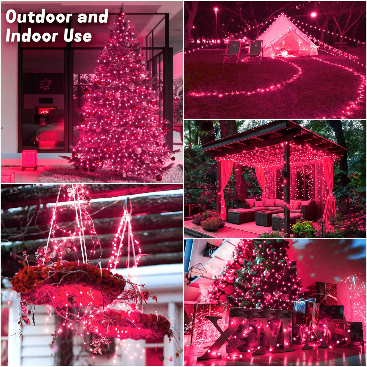 Gcstnn Garden Solar Lights Outdoor, 5M 50 LED Solar Fairy Lights, Copper Wire 8 Modes Waterproof String Lights for Yard, Christmas Tree, Bedroom, Gate, Indoor/Outside Decorations(Orange)