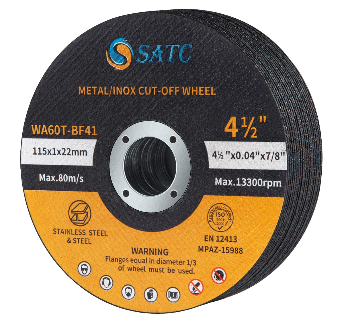 SATC 115mm Cutting Discs 50-Peice for Angle Grinder Durable Metal Cutting Disc Ultra Thin 1mm for Fast & Precise Cutting of Steel, Iron, Aluminum, & Ferrous Metals