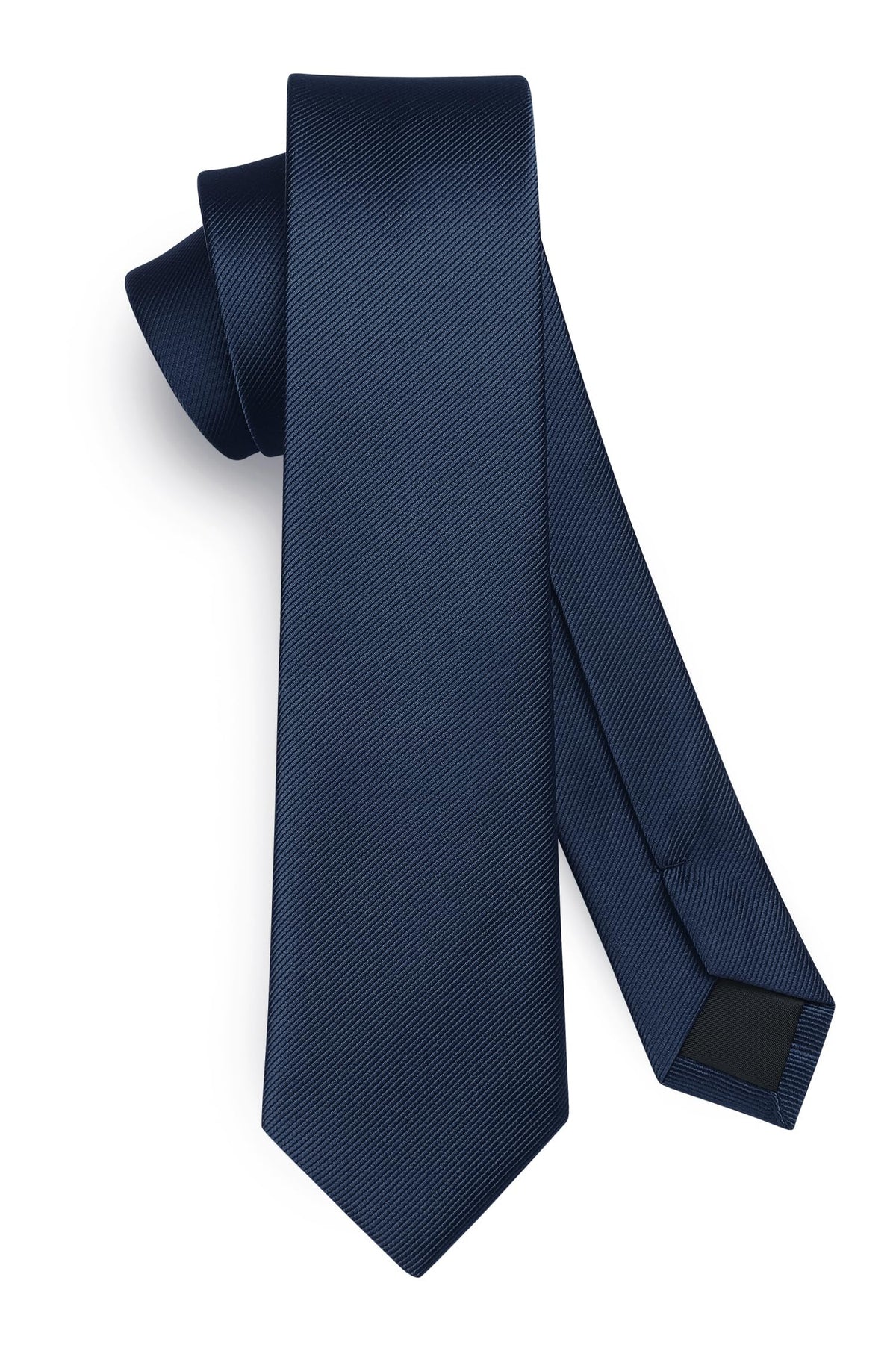 HISDERN Skinny Tie Solid Color 6cm Slim Ties for Men Wedding Classic Formal Business Necktie