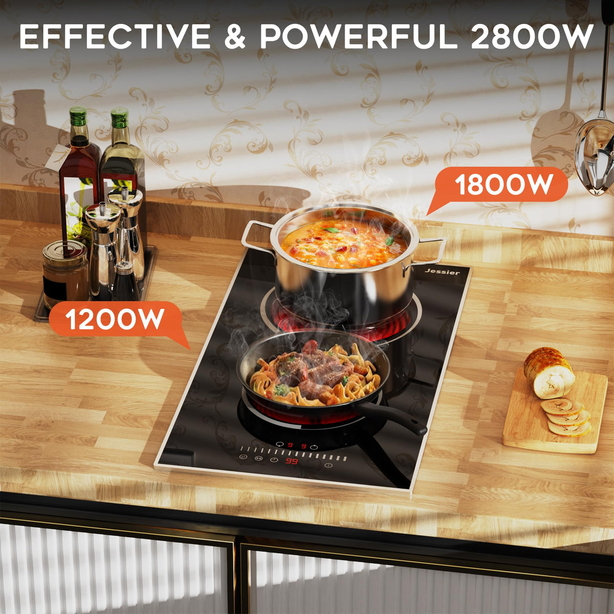 Portable Ceramic Hob, Pulg in Single Electric Hob 3600W