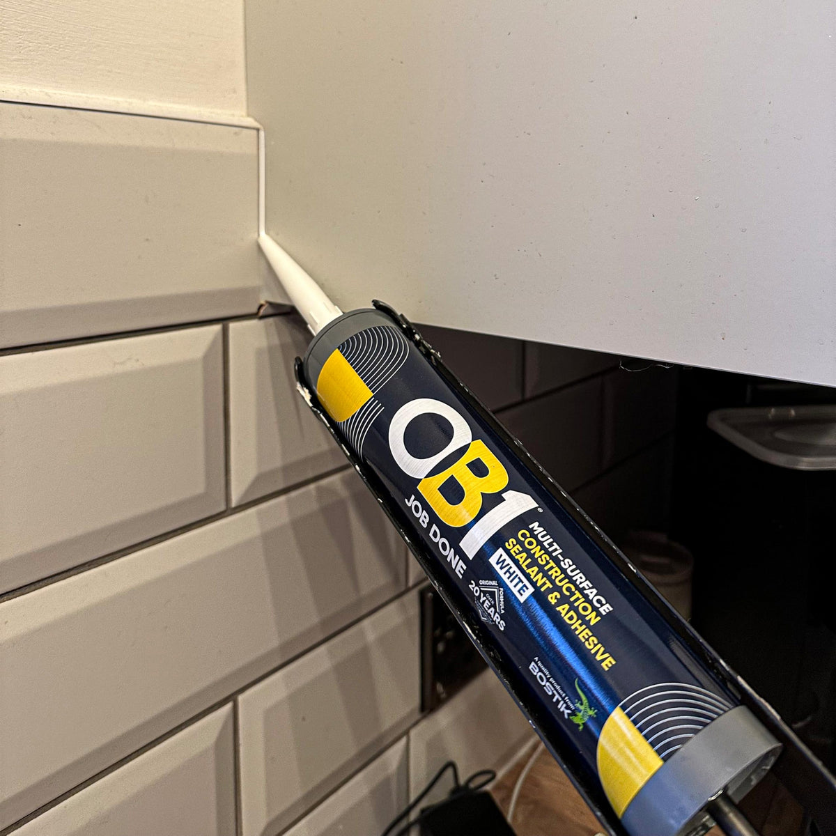 OB1 Clear Multi-Surface Construction Sealant & Adhesive, 290ml 2in1 formula
