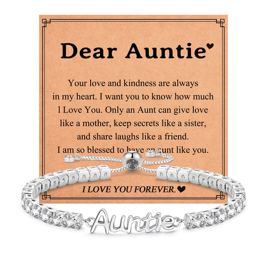 Sparkling Cubic Zirconia Tennis Bracelet — 4mm AAA+ Stones, White Gold Plated, Adjustable | Gift Boxed | Women & Girls