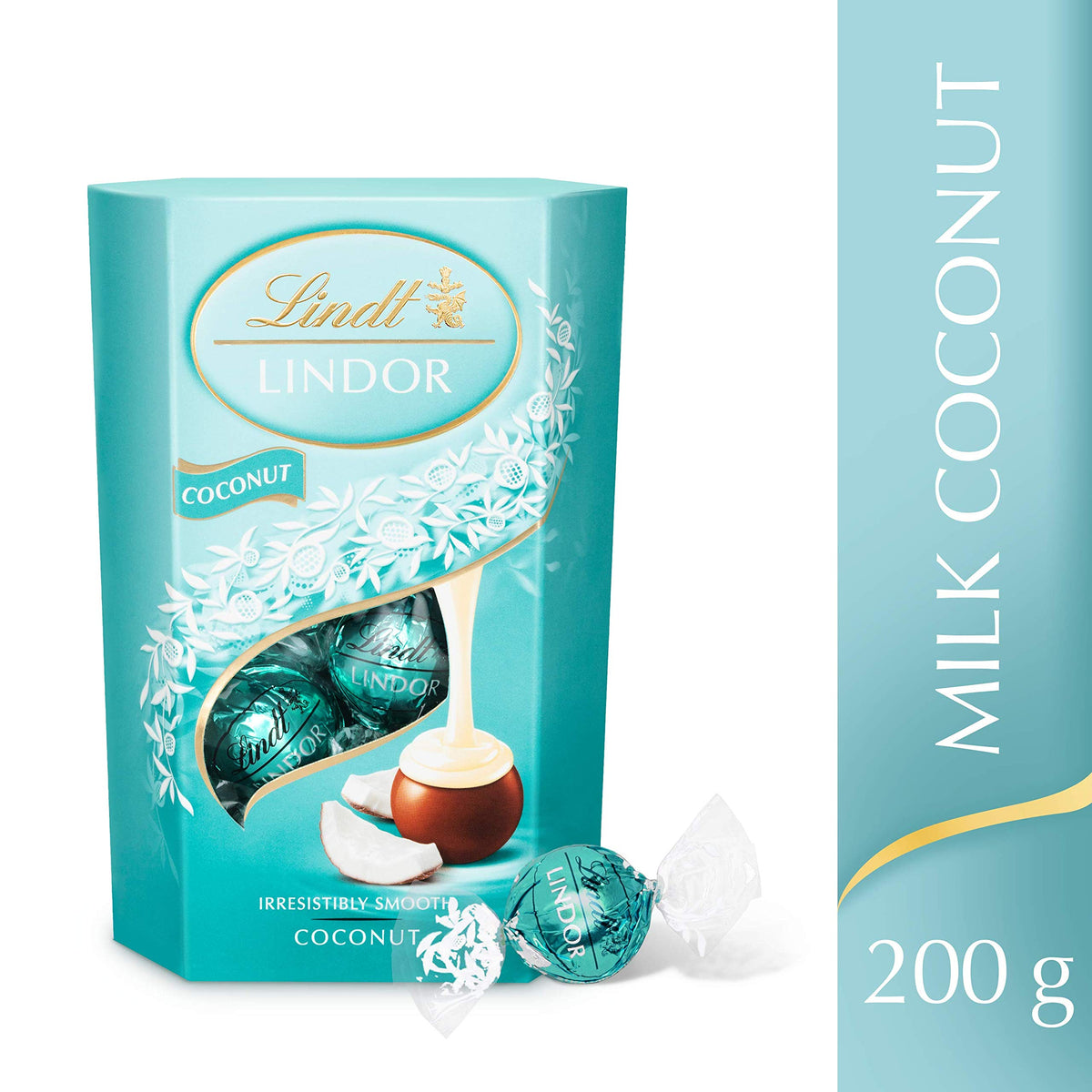 Lindt Lindor White Chocolate Truffles – 200g Box (Approx. 16 Balls) – Smooth Filling – Gift, Birthday, Congratulations Treat