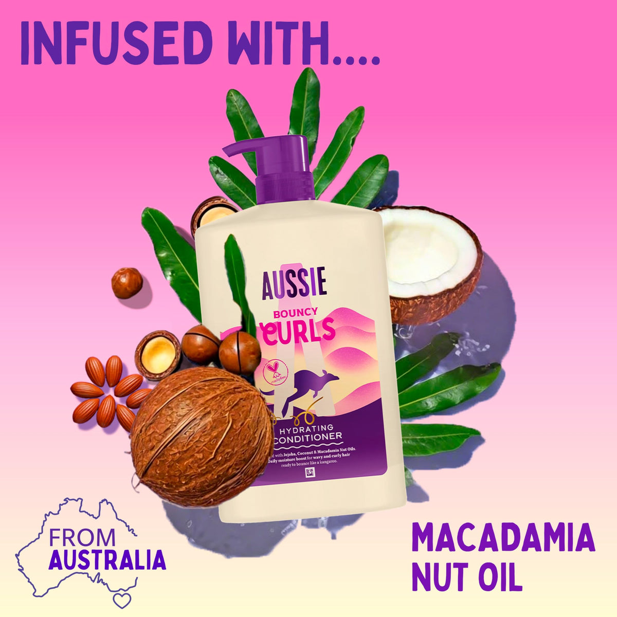 Aussie Miracle Moist Shampoo 1L Pump to Restore Brittle & Dry Hair