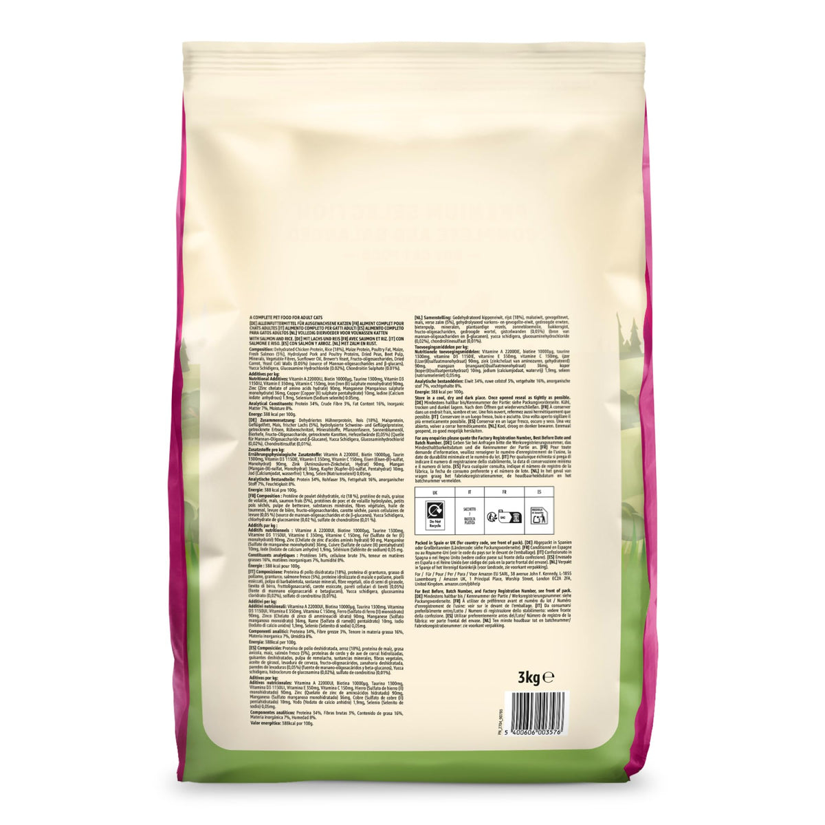 by Amazon Complete Dry Cat Food Rich in Chicken & Rice for Adult Cats, 1 Pack of 3 kg (Previously a Lifelong brand, same product)