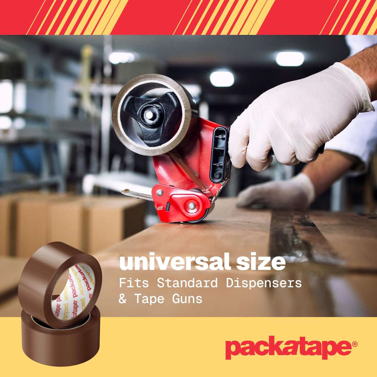 Packatape - 6 Rolls Per Pack 48MM x 66M Brown Packaging Tape for Parcels and Boxes. This 6 rolls pack of Heavy Duty Brown Packing Tape Provides a Strong, Secure and Sticky Seal for your Boxes
