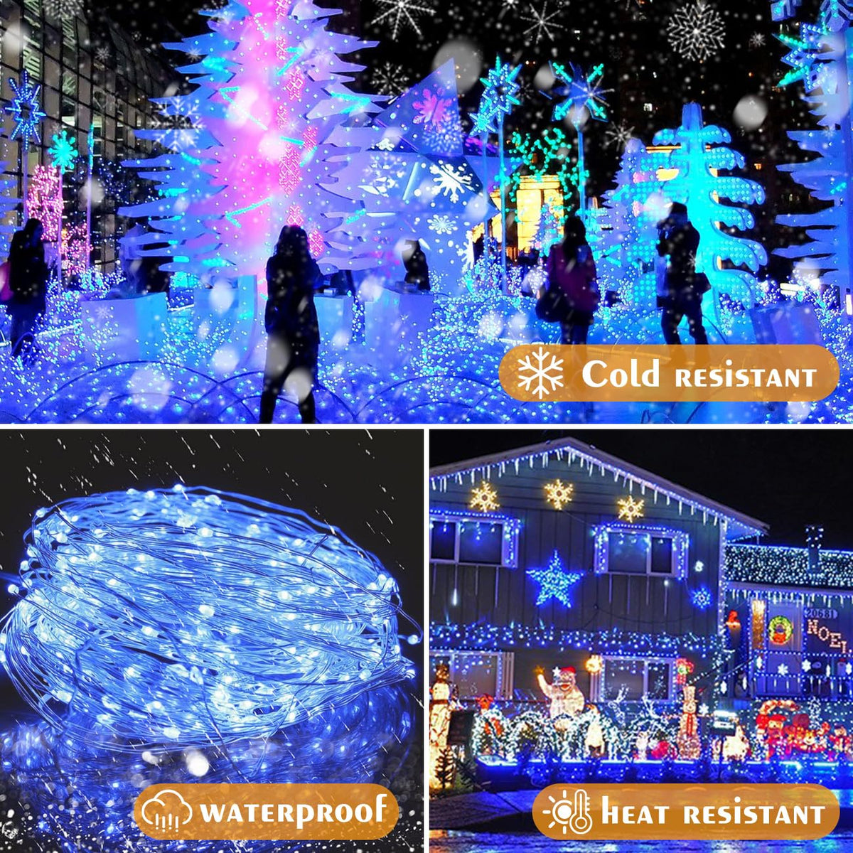 litogo 120 LED Solar String Lights Outdoor, 12M/40Ft 8 Modes Solars Garden Lights Waterproof Copper Wire Decorative Solar Fairy Lights for Patio, Gate, Yard, Trees, BBQ, Wedding, Party