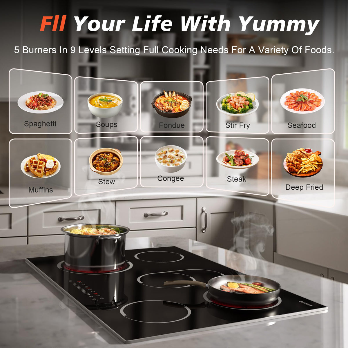 Portable Ceramic Hob, Pulg in Single Electric Hob 3600W