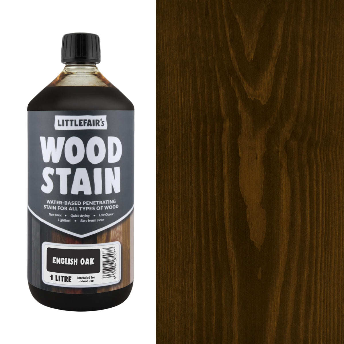 Littlefair's Wood Stain Water-Based - (Very Red Mahogany) – Non-Toxic, Eco-Friendly & Quick Drying - Easy-to-Apply, Concentrated Formula for All Wood Types – 15ml Tester Pot