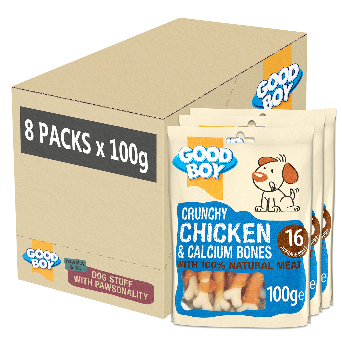 Good Boy Chicken & Hide Twisters Dog Treats 220g