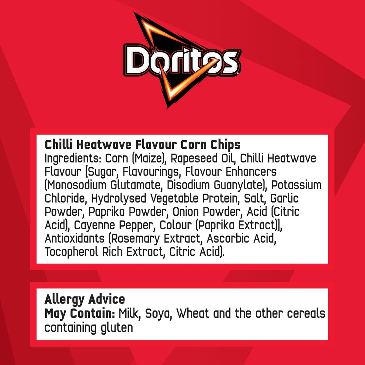 Doritos Chilli Heatwave Tortilla Chips Sharing Bag Crisps 180g