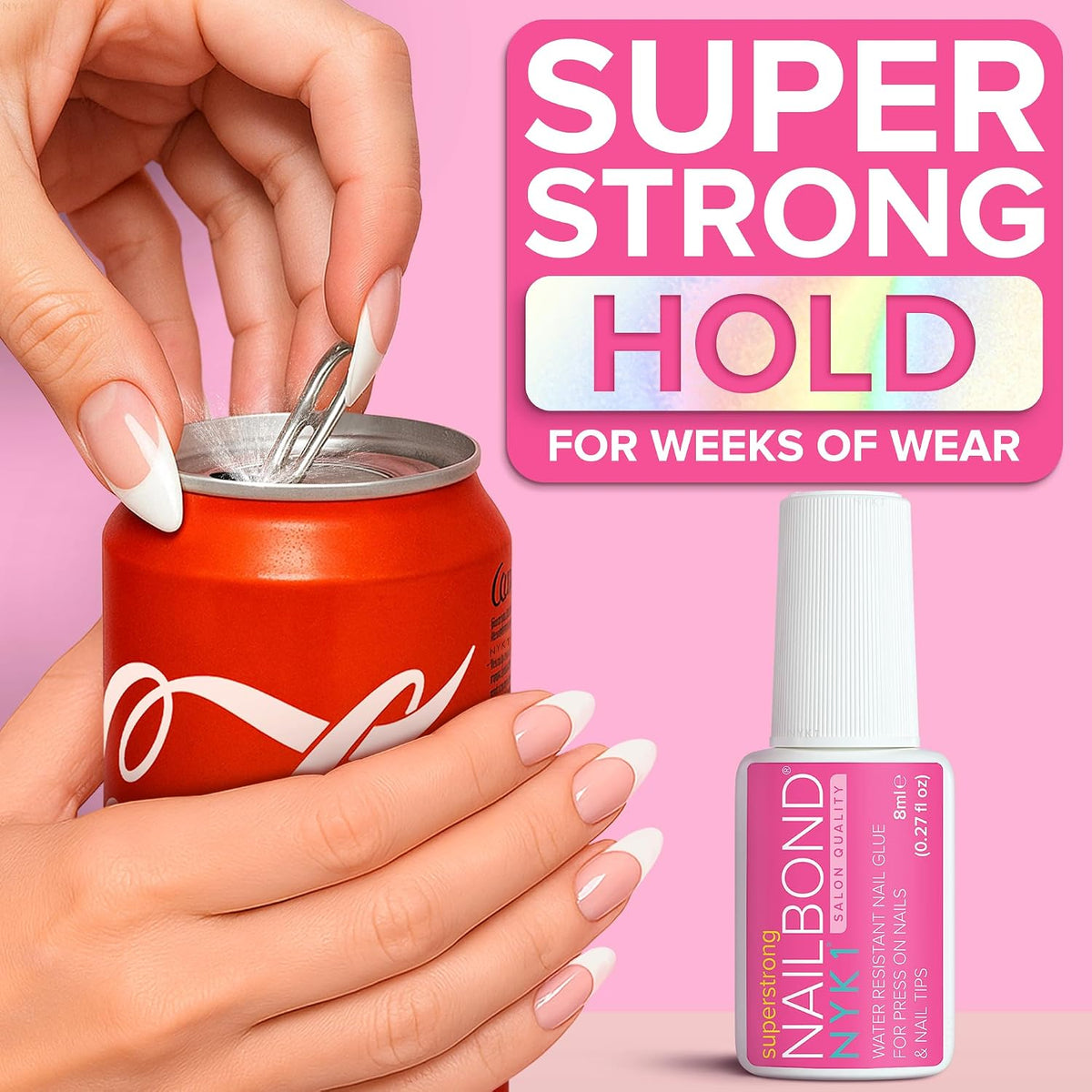 NYK1 Super Strong Nail Glue for Press Ons, Nail Tips & False Nails | 8ml