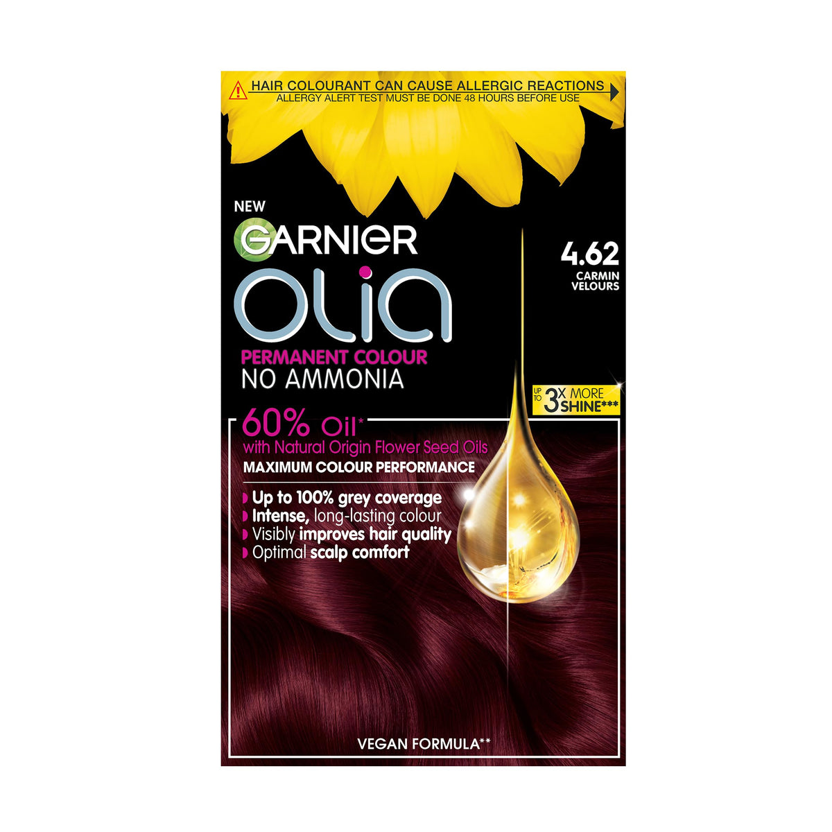 Garnier Olia Luminous Long-Lasting Permanent Hair Colour, 5.0 Brown