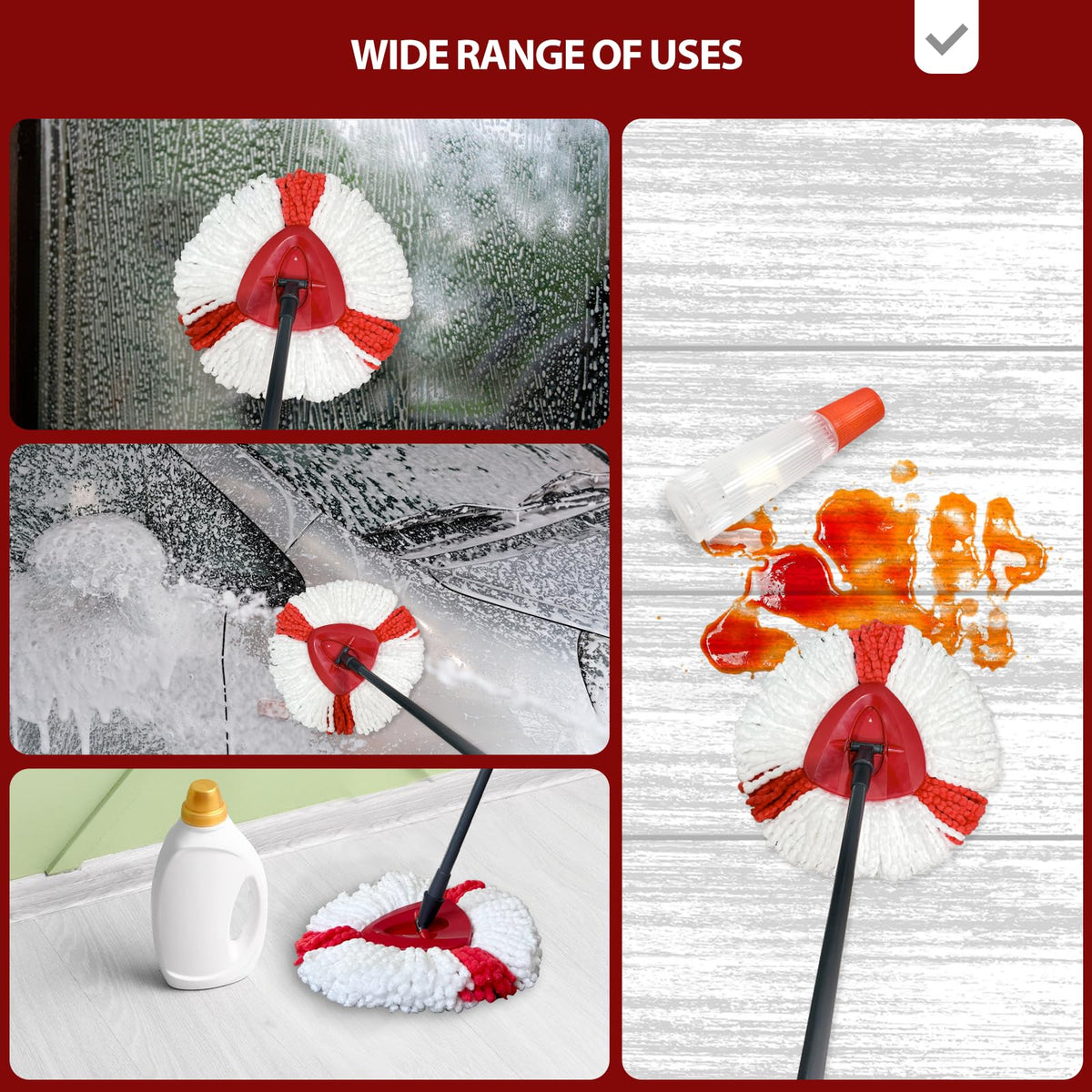 5 Pack Mop Heads for Vlieda Turbo EasyWring 1-Tank System