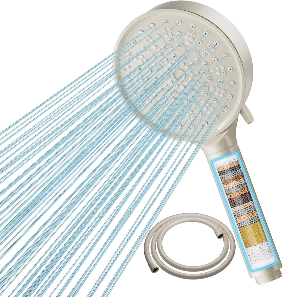 Cobbe Hard Water Filter Shower Head with 1.5m Hose and Holder
