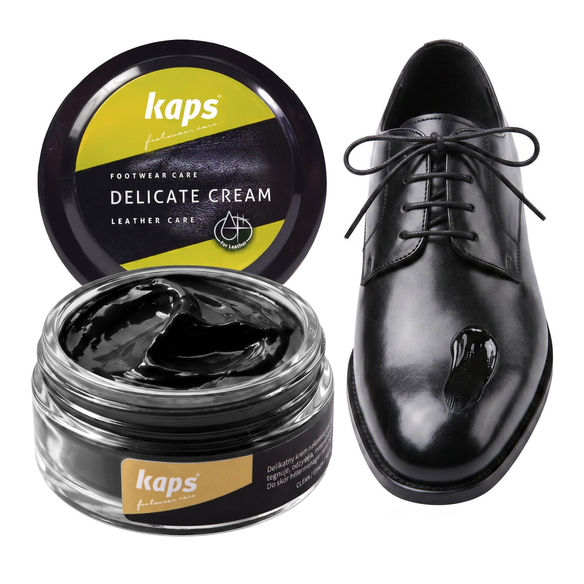 Leather Shoe Cream Polish & Conditioner, Kaps 50ml