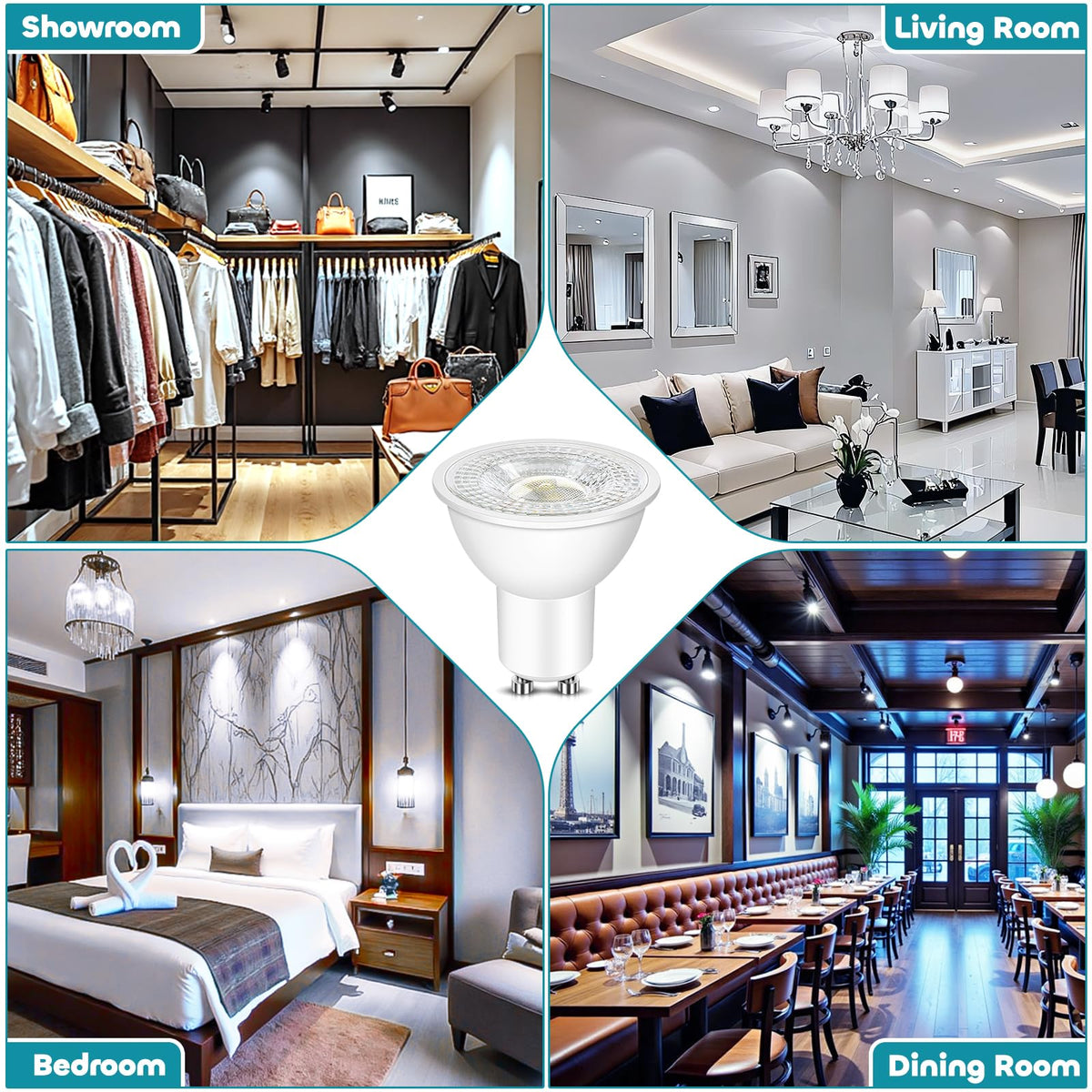 Morotty GU10 LED Spotlight Bulbs, GU10 LED Bulbs 5W Neutral White 4000K