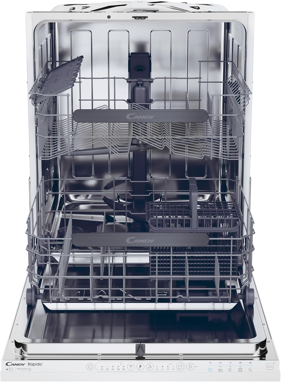 Candy Integrated Slimline Dishwasher, 9 Place Settings, E Class