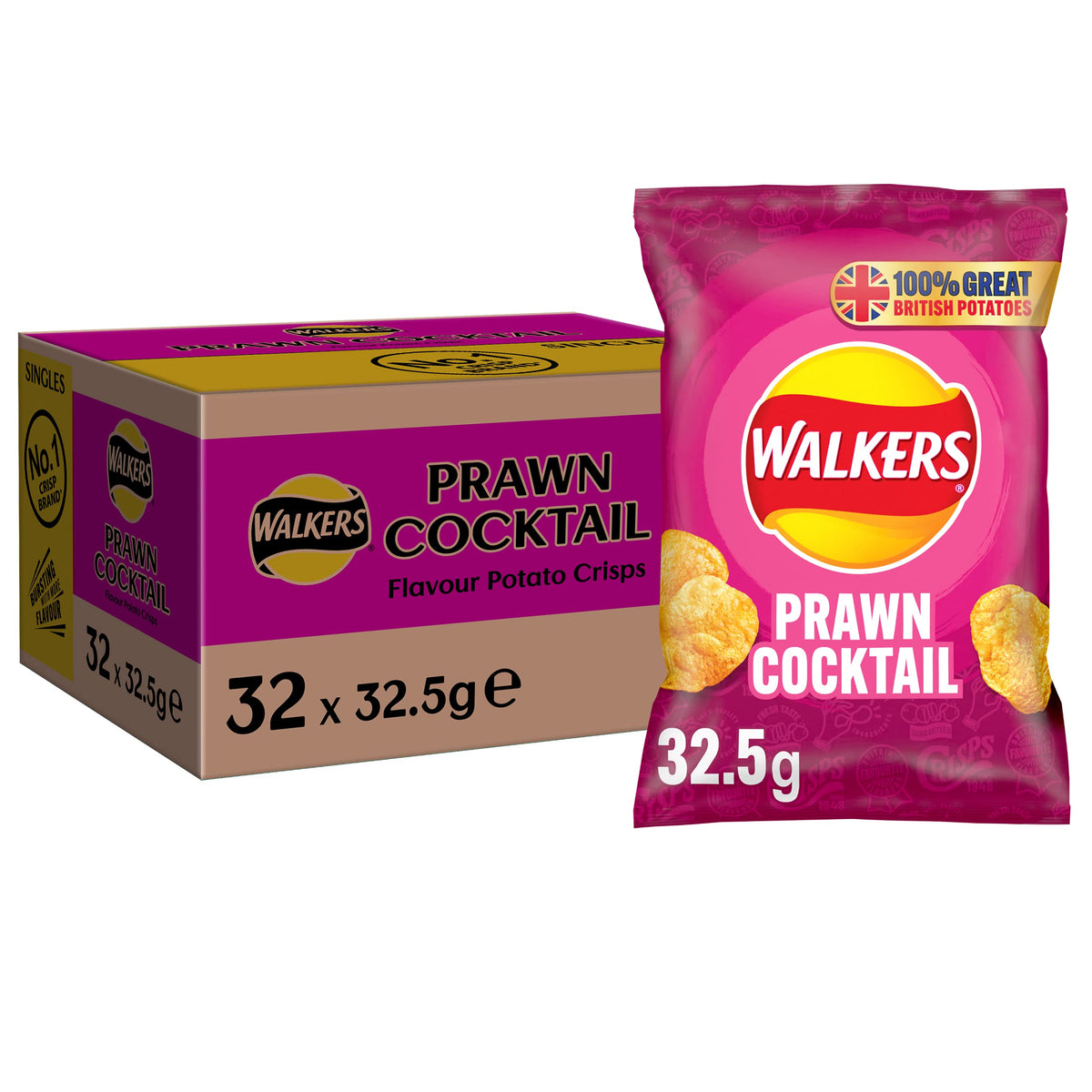 Walkers Baked Snacks Sea Salt 6 x 22g