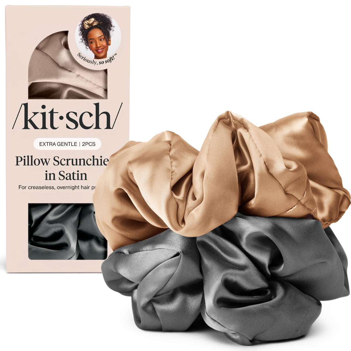 Kitsch Satin Scrunchies for Women 3pcs - Garden Bouquet