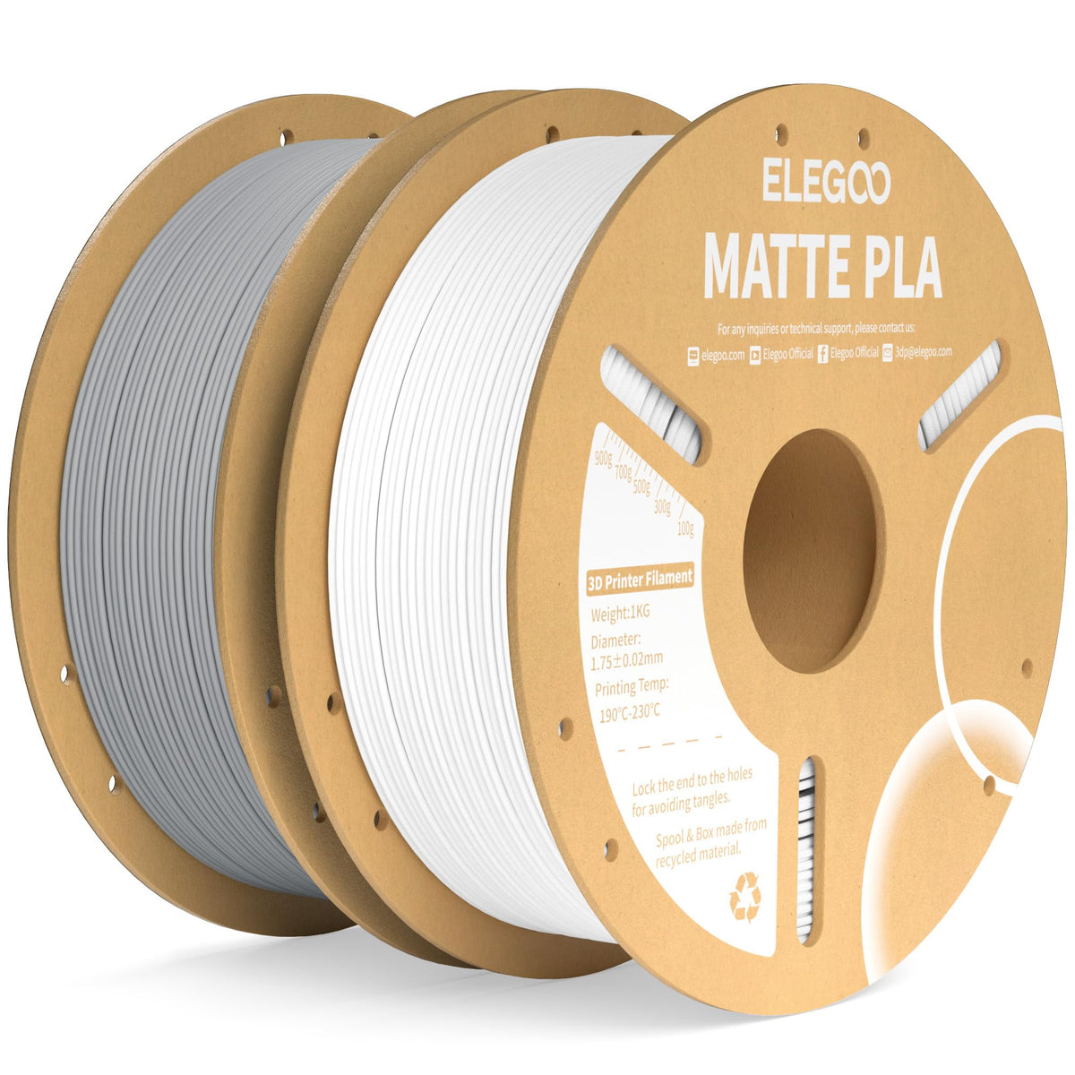 ELEGOO Matte PLA 3D Printer Filament Lavender Purple 1KG 1.75mm