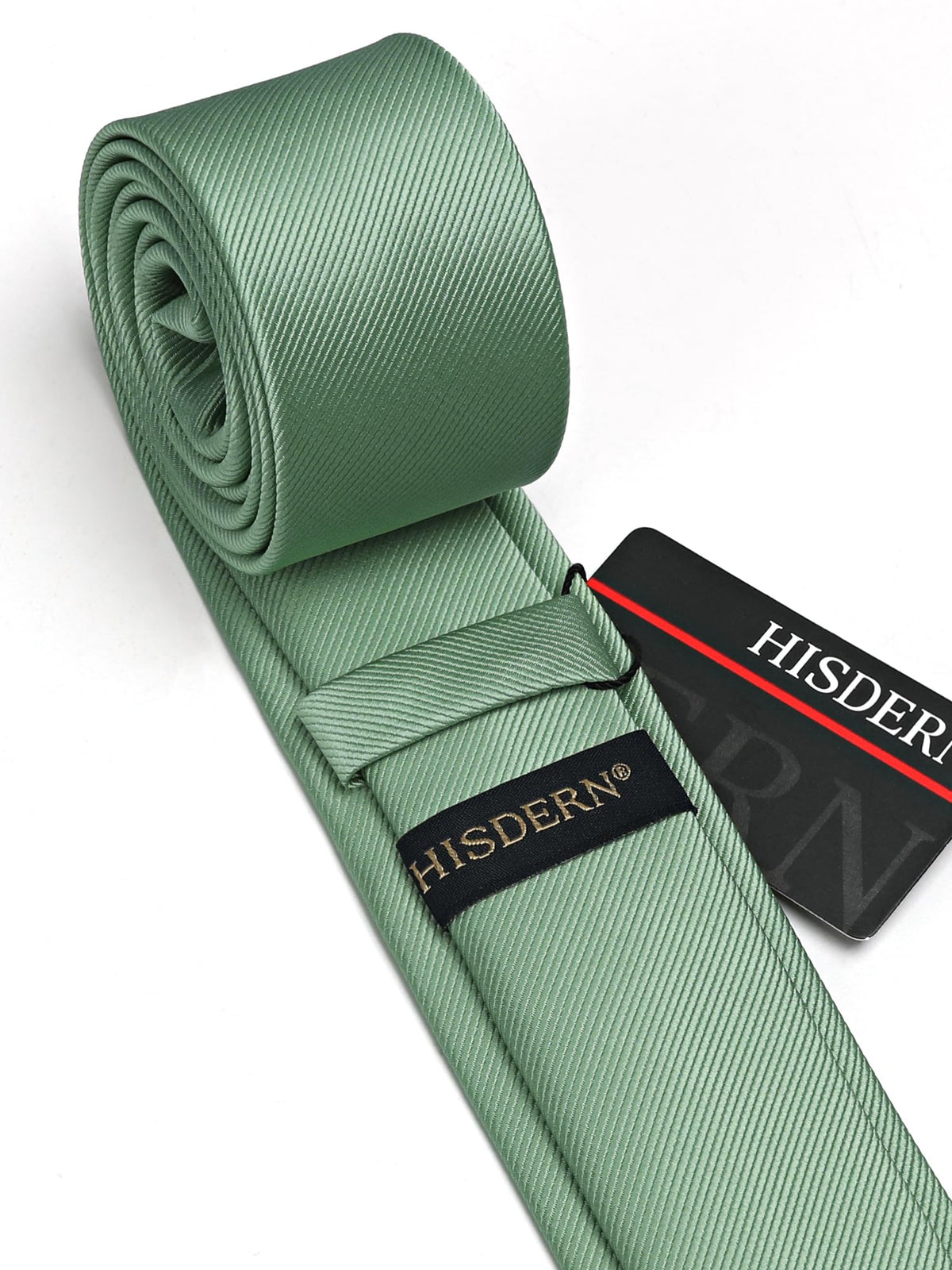 HISDERN Skinny Tie Solid Color 6cm Slim Ties for Men Wedding Classic Formal Business Necktie
