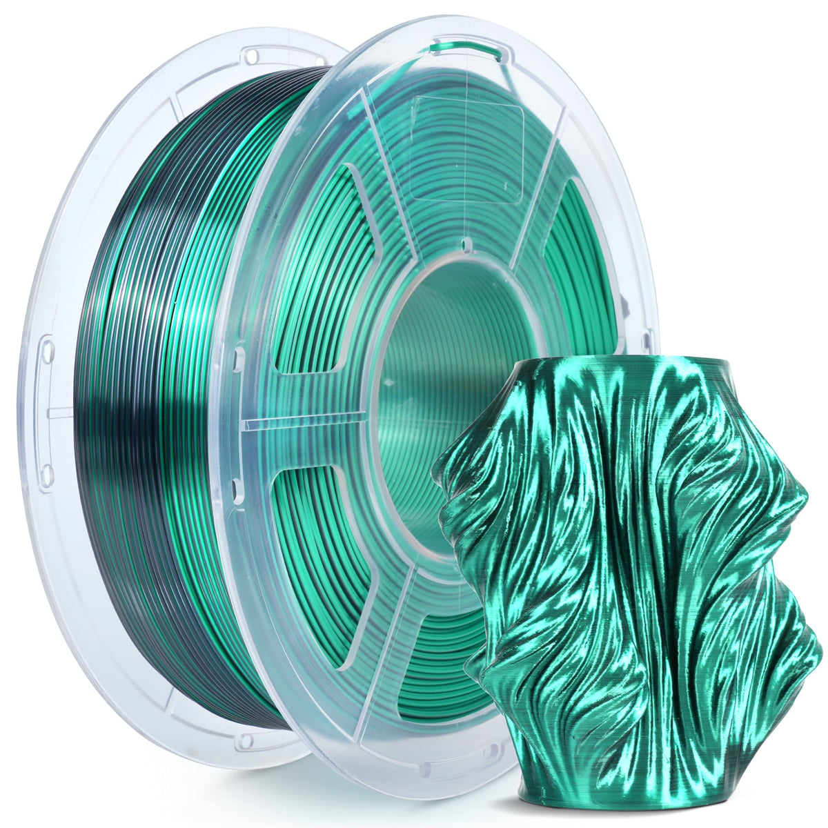 SUNLU Silk PLA+ Filament, Shiny Metallic Silk 3D Filament 1.75mm