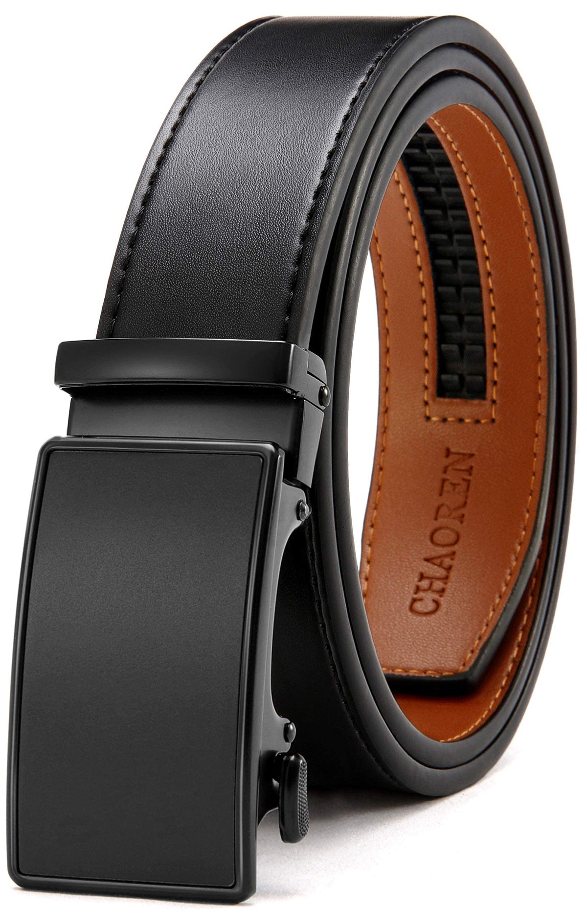 CHAOREN Belts for Men, 1 3/8" Ratchet Mens Belt Leather for Jeans, Dress