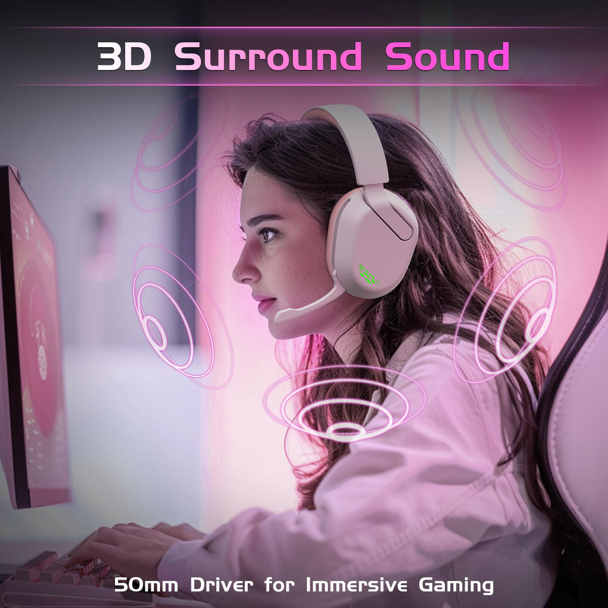 Gvyugke Gaming Headset Wireless for Xbox Series X|S, Xbox One, PS5, PC, Mac