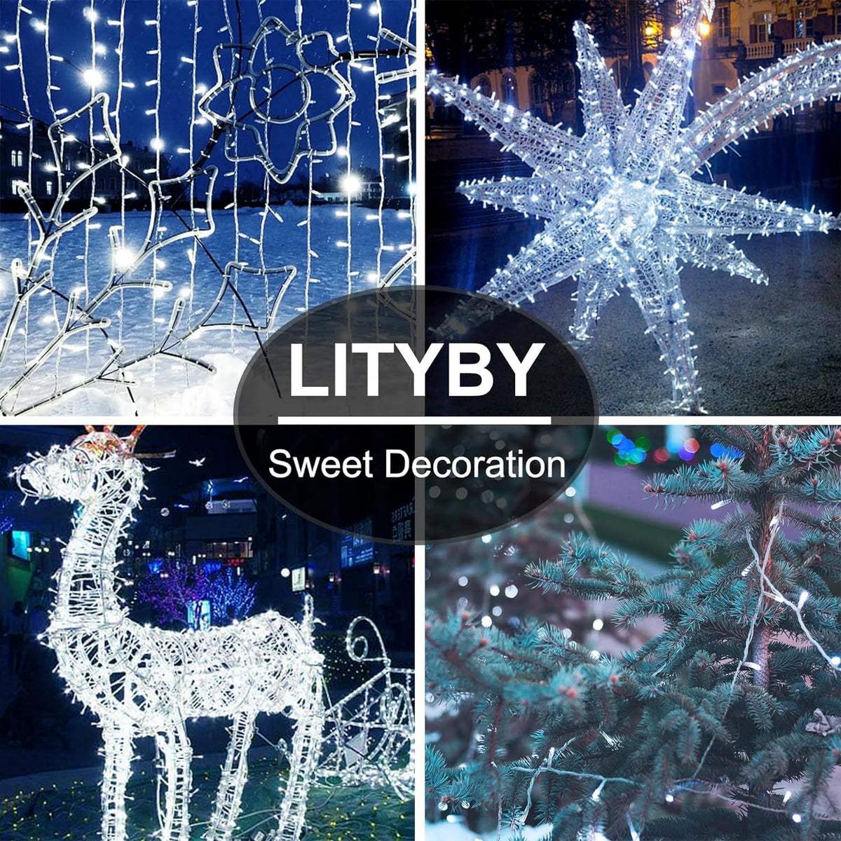 LITYBY Fairy Lights Plug in Waterproof,120LED String Lights Main Powered