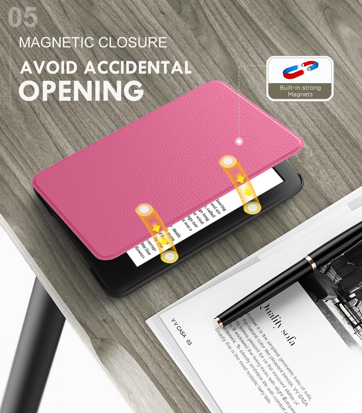 MoKo Case for 6" Amazon Kindle Basic 11th Gen 2024/2022, Matcha