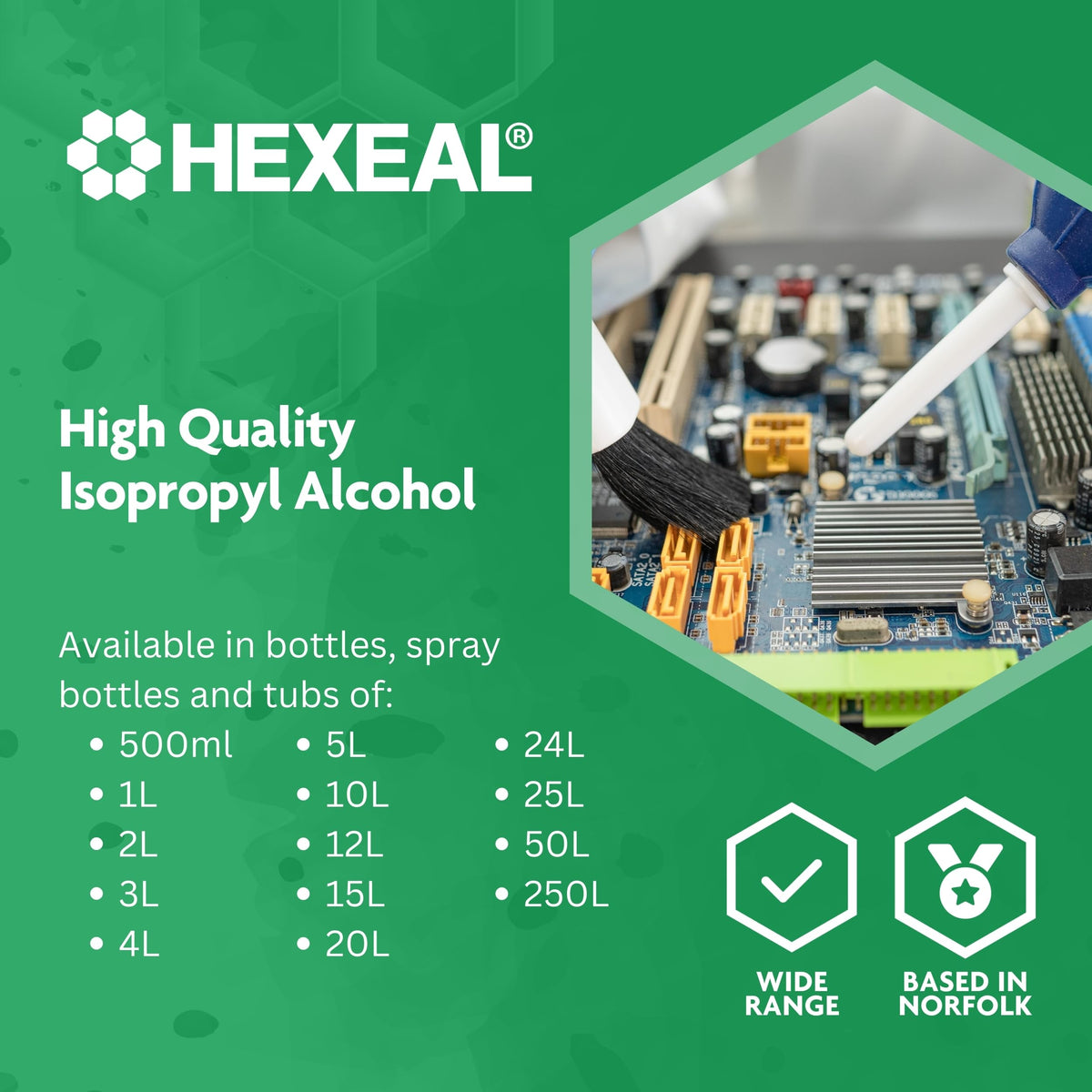 Hexeal 99.9% Isopropyl Alcohol 500ml – IPA for Sanitising & Cleaning
