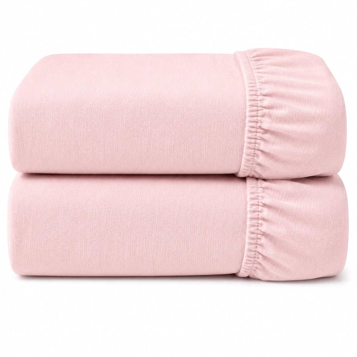 Dudu N Girlie Bedside Crib Sheets 85x51cm – Pink, 2 Pack, Soft Jersey Cotton Fitted Bedding for Co Sleeper & Baby Cribs